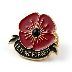 "Lest We Forget" Poppy Pin